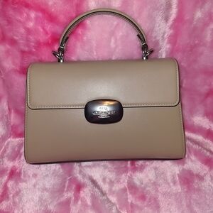 Coach Beige Leather Satchel